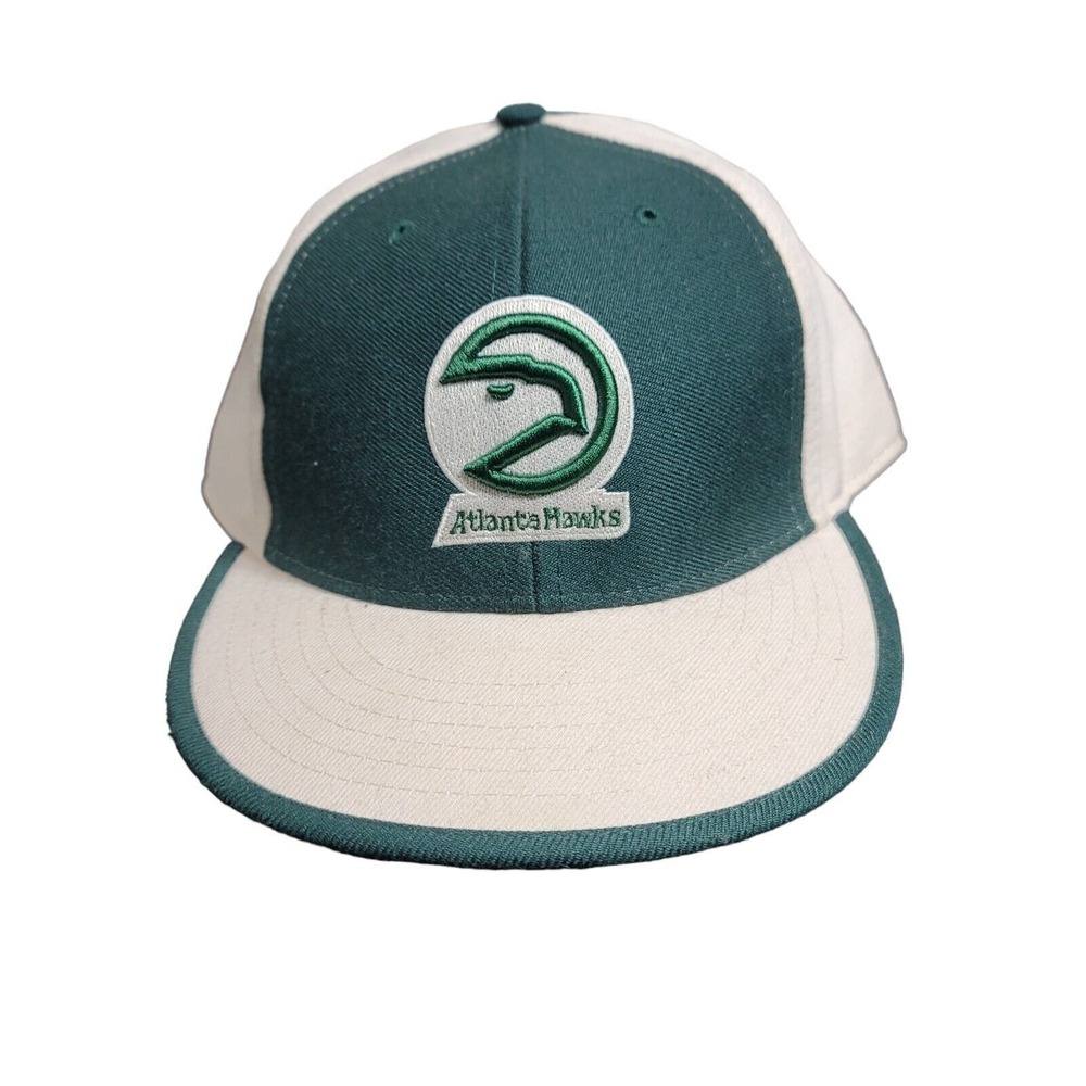 Hardwood Classic Atlanta Hawks Baseball Cap Hat Color Block Green White XXL 7...